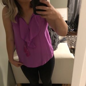 Lilly Pulitzer purple silk top